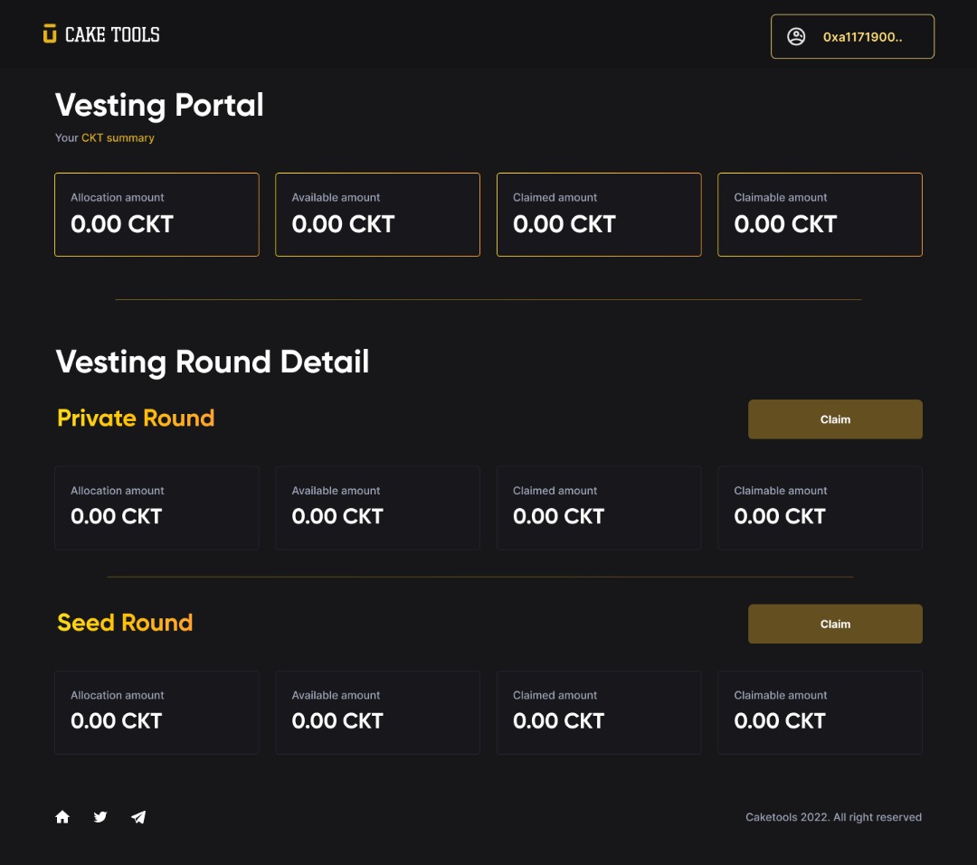 During this past month, we have been working tirelessly to ensure we deliver our promise to the community and investors.
As part of our efforts, We are happy to announce our official vesting portal.
👇👇

medium.com/@caketools/upd…