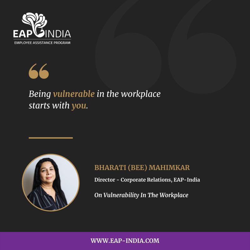 EAP_India's tweet photo. Often, as managers, we wonder why our employees don’t share their challenges openly with us. 

The first step to helping them open up, is to open up yourself. 

#EmployersWhoCare
#MentalHealth #MentalWellbeing #Managers #Employees #Vulnerability #Wellness #Support https://t.co/8t8Q3ObW70