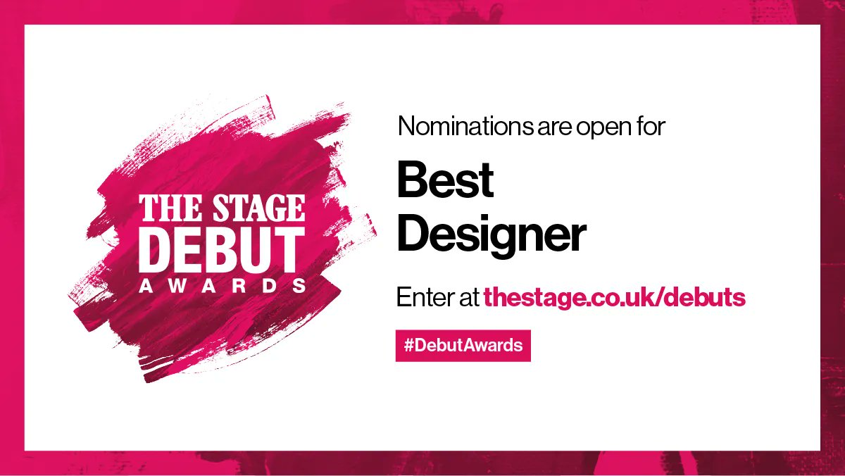 The Best Designer awards celebrates emerging designers across set, lighting, sound and costume. Let us know which designers you think deserve to be recognised this year at The Stage #DebutAwards. Previous winners include Rose Revitt and Khadija Raza.  bit.ly/3mb94RZ