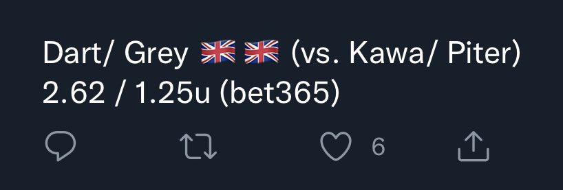 MatterTipTennis's tweet photo. Rarely go bigger than 1u per bet, but when there’s so much value, you have to 🤷🏽‍♂️ https://t.co/jXr2vnGMVR