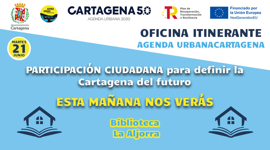 🅘🅝🅕🅞🅡🅜🅐🅒🅘🅞🅝 + 🅟🅐🅡🅣🅘🅒🅘🅟🅐🅒🅘🅞🅝
☛ ᴄʟᴀᴠᴇs ᴘᴀʀᴀ ᴄʀᴇᴄɪᴍɪᴇɴᴛᴏ ʏ ᴍᴇᴊᴏʀᴀ
✏ Pᴀʀᴀ ᴍás ɪɴғᴏ ɴᴏs ᴇɴᴄᴏɴᴛʀᴀʀás ᴇʟ 21 ᴅᴇ ᴊᴜɴɪᴏ ᴇɴ ʟᴀ Bɪʙʟɪᴏᴛᴇᴄᴀ Lᴀ Aʟᴊᴏʀʀᴀ, ɴᴏ ᴅᴇᴊᴇs ᴅᴇ ᴘᴀʀᴛɪᴄɪᴘᴀʀ
#agendaurbana de #Cartagena
