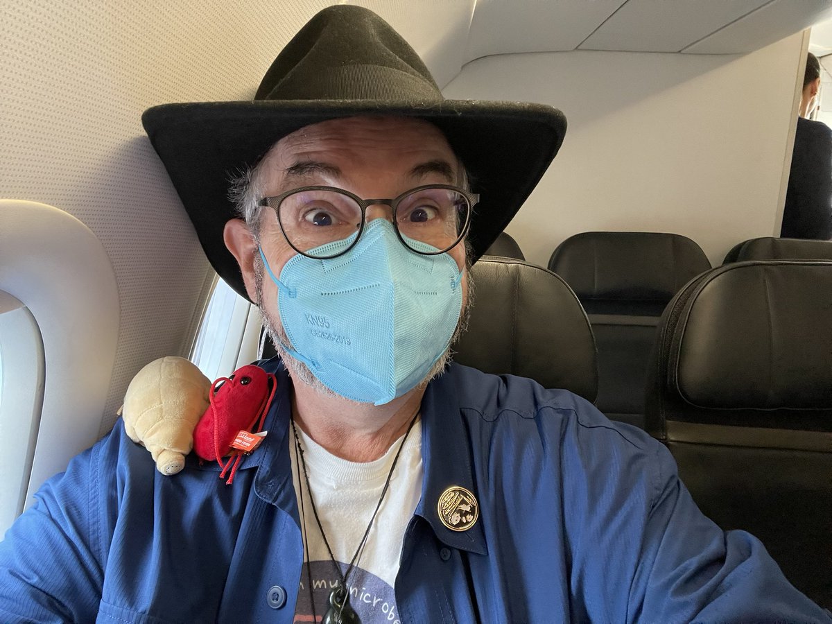 markowenmartin's tweet photo. Time to fly home to Tacoma. It may not look like I have lost weight, but these cramped seats and seat belts are SO MUCH BETTER. #MicrobialMascots in tow. See you soon, @swirlgirl31415 https://t.co/IzPoonXJXz