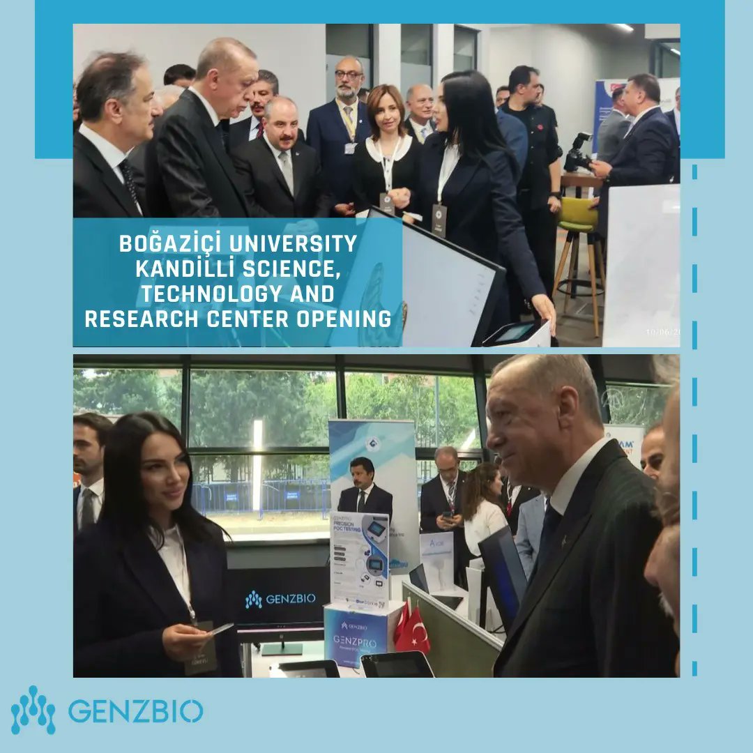 biogenztr's tweet photo. GENZ olarak #BoğaziçiÜniversitesi #Kandilli Bilim, Teknoloji ve Araştırma Merkezi açılışında yer aldık. Dünyanın ilk Elisa on-chip #POCT platformu #GENZPRO'yu Cumhurbaşkanımız @RTErdogan Sanayi ve Teknoloji Bakanımız, @varank ve Sağlık Bakan Yardımcımız @suayipbirinci 'ye sunduk. https://t.co/zxIoaSjdff