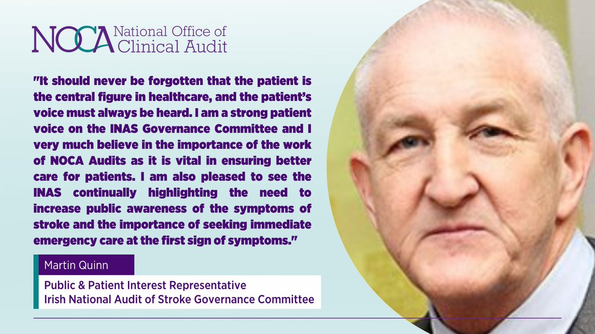 noca_irl's tweet photo. Martin Quinn is a Public & Patient Interest Representative on the Irish National Audit of Stroke Governance Committee. PPIs are integral to the work of NOCA and the patient voice is heard across the organisation.
Martin is a NOCA Clinical Audit Ambassador #CAAmbassador #CAAW22 https://t.co/kl81DQLRN2