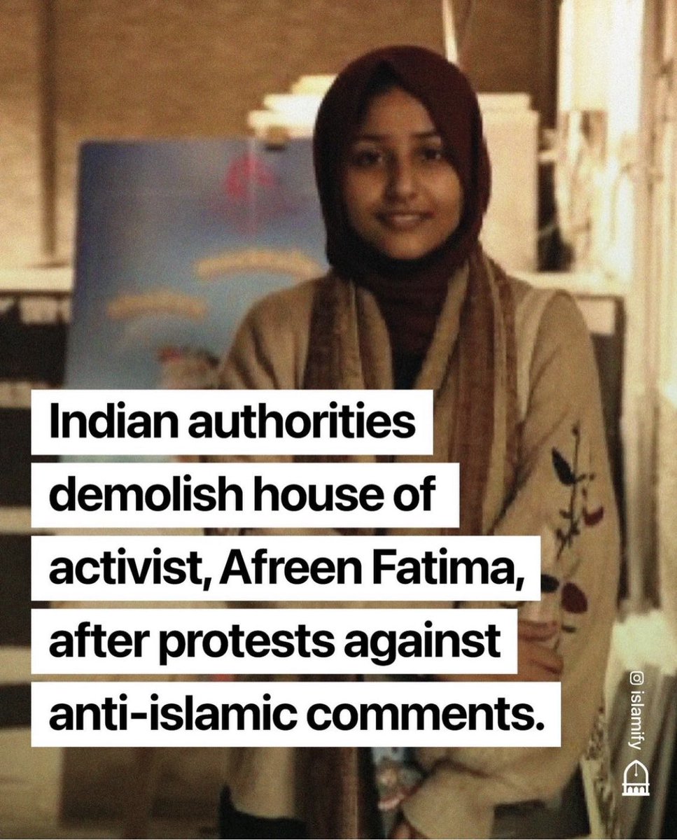 hafiz_shadab_09's tweet photo. This is #Aafreen. When they spoke the truth, everything was destroyed. And this #government is giving a #message to the Muslims of India that you have no right to speak the truth.
#IndianMuslimsUnderAttack #StandWithZubair
#NaDarengeNaJhukenge #StandWithAfreenFatima https://t.co/WMVGTbvIH4