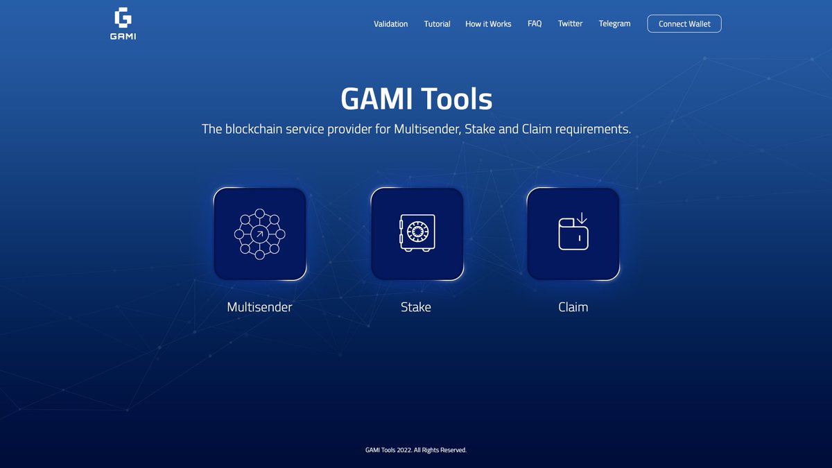 gamiworld's tweet photo. ✅ GAMI Tools will be the new B2B module to provide multisender, claim and staking services.

📌Revenue generated from #GAMITools will be used for $GAMI buyback and burn processes🔥

#gamiworld #V2 #utility #DeFi https://t.co/KNfgI6uUvz