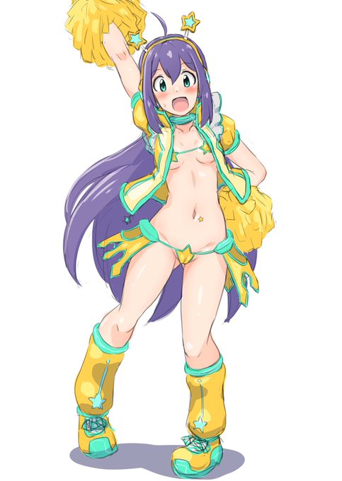 pkプラ風チア衣装考えてたらいつものクセで布面積小さくすんのやめーや 