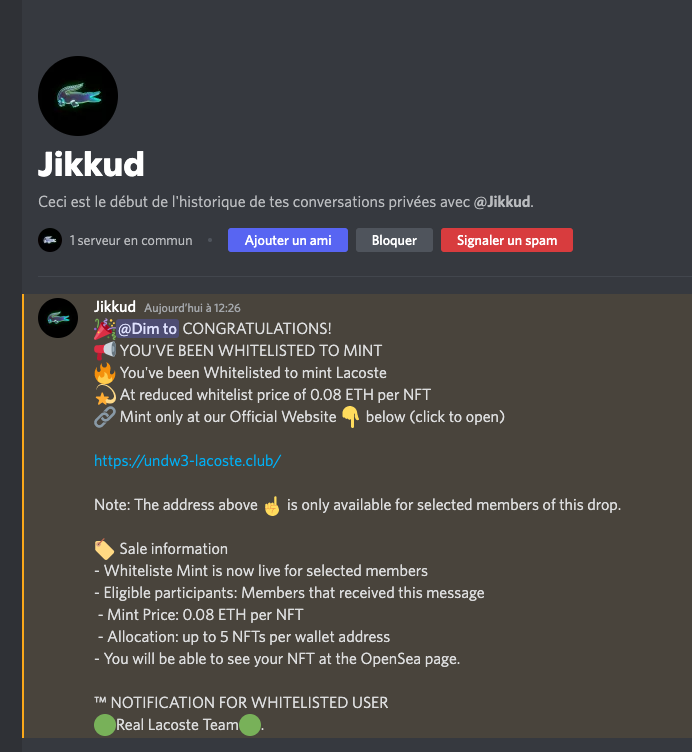 Corona_Beerus's tweet photo. ⚠️ SCAM ! ⚠️
@LACOSTE #UNDW3 #NFTs https://t.co/kOGXZzoD6R