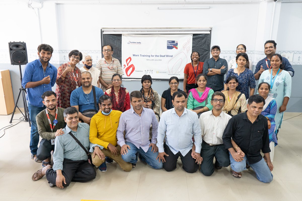 shanti_raghavan's tweet photo. Sharing some pictures from the official inauguration of the Work Training for #DeafBlind candidates hosted by @enableindia along with @sedbindia and #ChethanaTrust
#inclusion #employability #independentliving #lifeskills #empowerment #enablinglivelihood https://t.co/t65P4hvtKM