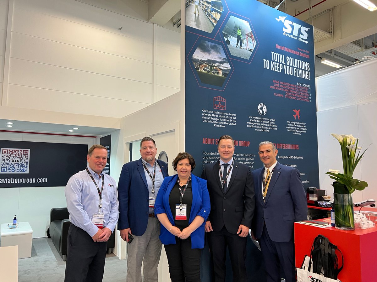 STSAviation's tweet photo. Come meet key members of the STS Aviation Group family as they put our award-winning #AvMRO solutions on display at the @aix_expo in #HamburgGermany.
We will be stationed at booth 1F5A over the next few days, so be sure to fly on over! #AIX2022 #JoinSTS #KeepFlying https://t.co/eRZKQO2Mft
