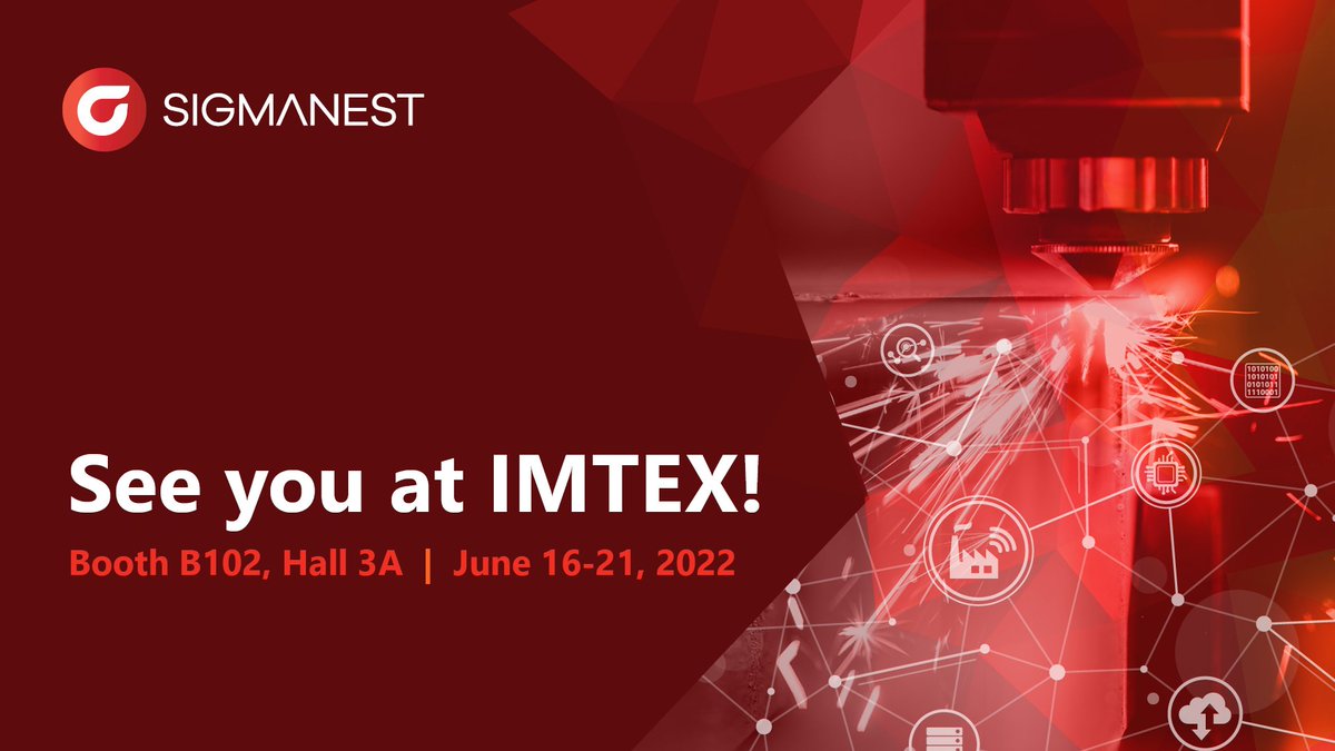 dailycadcam's tweet photo. #NESTwiththeBEST : Visit us at @SigmaNEST, @CambrioGroup this week during #IMTEX2022 Bangalore #India (June 16 - 21) for live demos, learn more about the latest features, and nesting solutions, and get answers to questions you may have. Visit Booth B102 Hall 3A.
#SigmaNEST https://t.co/GpC9wrTrxk