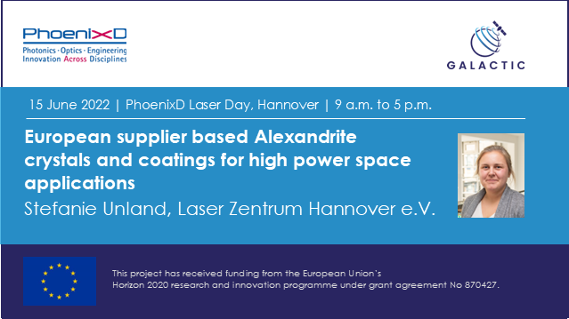 GALACTIC H2020 Project (@galactic_h2020) on Twitter photo Tomorrow, at the #PhoenixDLaserDay <a href="/UniHannover/">Leibniz Uni Hannover</a>, Stefanie Unland of <a href="/LZH_News/">Laser Zentrum Hannover</a> presents her GALACTIC poster “European supplier based #Alexandrite crystals and coatings for high power #space applications”: bit.ly/3NXjzWI <a href="/exc_phoenixd/">Cluster of Excellence PhoenixD</a> <a href="/Altechna/">Altechna</a> #optomaterials <a href="/EU_2020/">Guilherme Tavares</a> Tomorrow, at the #PhoenixDLaserDay <a href="/UniHannover/">Leibniz Uni Hannover</a>, Stefanie Unland of <a href="/LZH_News/">Laser Zentrum Hannover</a> presents her GALACTIC poster “European supplier based #Alexandrite crystals and coatings for high power #space applications”: bit.ly/3NXjzWI <a href="/exc_phoenixd/">Cluster of Excellence PhoenixD</a> <a href="/Altechna/">Altechna</a> #optomaterials <a href="/EU_2020/">Guilherme Tavares</a>