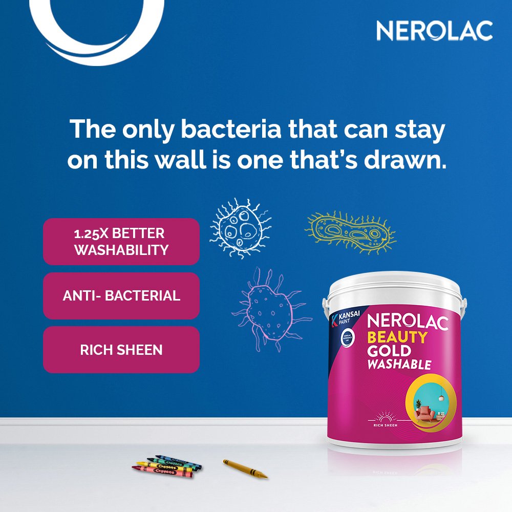 Nerolac_Paints's tweet photo. Thanks to Nerolac Beauty Gold Washable and its anti-bacterial properties, your walls will always stay clean and safe! Don’t believe us? Visit our website to know more.
.
.
#Nerolac #BeautyGoldWashable #AbWallsRaheSaafAurSafe #NoBacteria #colours https://t.co/UaJD3HGcqC