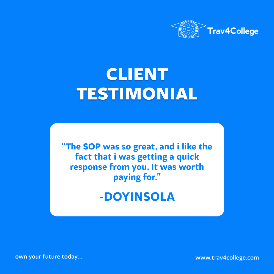 trav4collegehq's tweet photo. #Testimonials like this keeps us going smoothly. 🙂
We love it when you tell us how we've assisted your application!
#personalstatementservice #personalstatementwriting #testimonials #customerreviews https://t.co/C38tUFk1i3