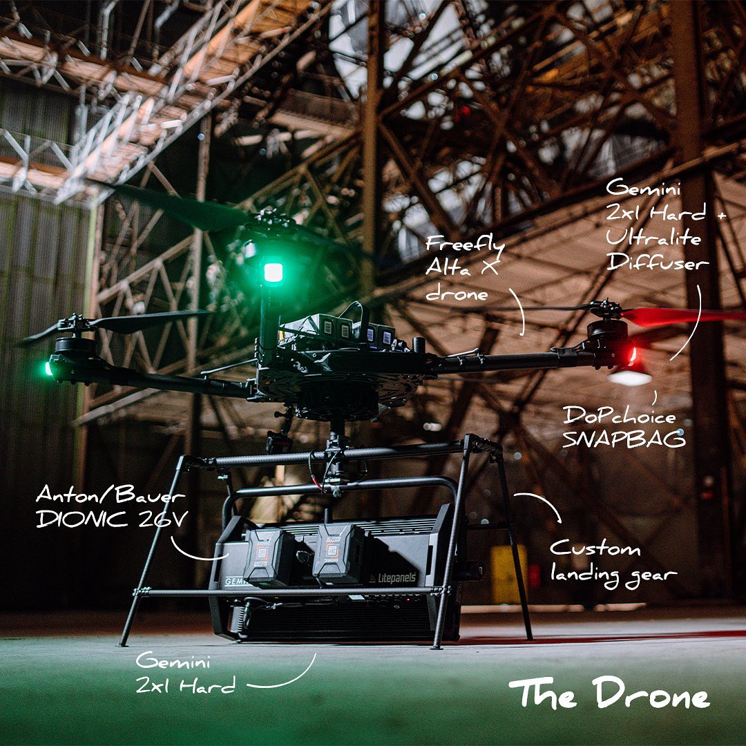 Gemini 2X1 Litepanels + #Drone por el compañero DOP Joe Ransom 🔝💡🎬😍👌