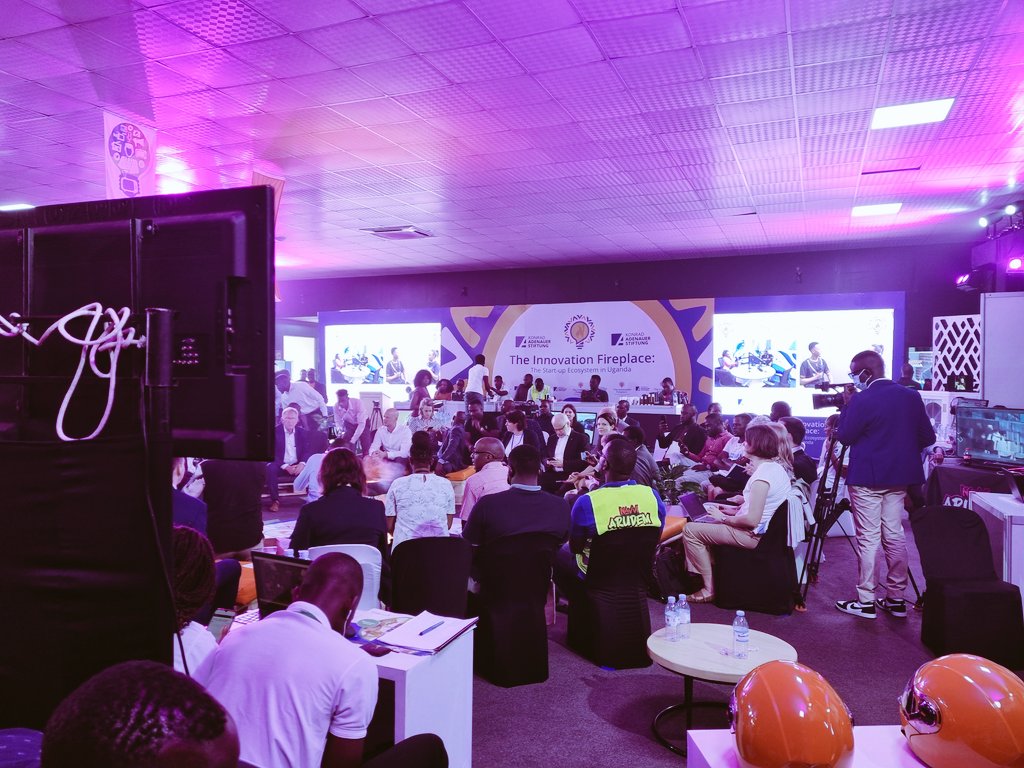 At the #innovationfireplace great place with almost all the startups in Uganda. Great stuff