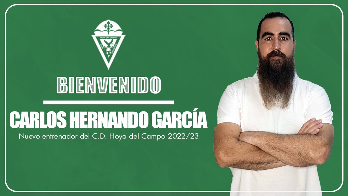 𝗢𝗙𝗜𝗖𝗜𝗔𝗟 | 𝗖𝗮𝗿𝗹𝗼𝘀 𝗛𝗲𝗿𝗻𝗮𝗻𝗱𝗼 𝗚𝗮𝗿𝗰𝗶𝗮 nuevo entrenador del #CDHoyadelCampo para la temporada 2022/23.✍🆕

👋🏻 ¡Bienvenido a tu nueva casa, mister! 🏡💚

#VerdeQueTeQuieroVerde 🟢⚪️🕊