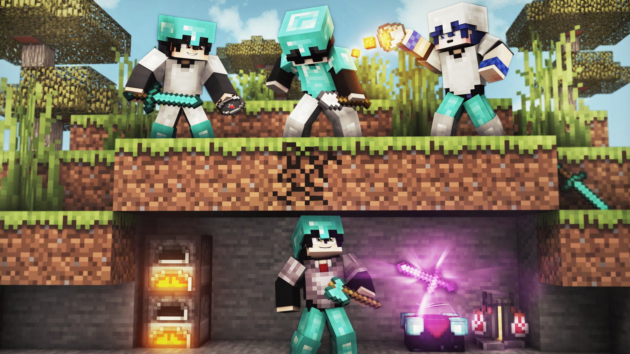 Minecraft Hide and Seek Thumbnail by CarrotTopPlaysMC on DeviantArt