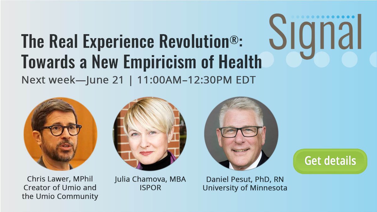 ISPORorg's tweet image. How can you better see, understand and address REAL experiences with health and disease? Join us next week for the latest #ISPORSignal episode to explore a new radical empiricism of health with @chrislawer and @DanielPesut   
Details and register:ow.ly/iGZz50JtvBS