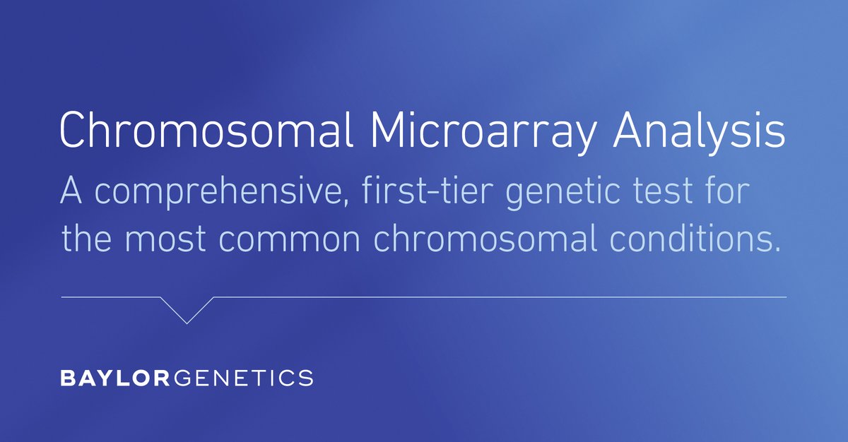 Chromosomal Microarray Analysis is a first-tier, comprehensive genetic test that can detect a missing or extra segment of an individual's DNA.
  
To learn more and start a test order, visit: bit.ly/3l0TxVA
  
#ThinkBG #BGreat #CMA #ChromosomalMicroarrayAnalysis