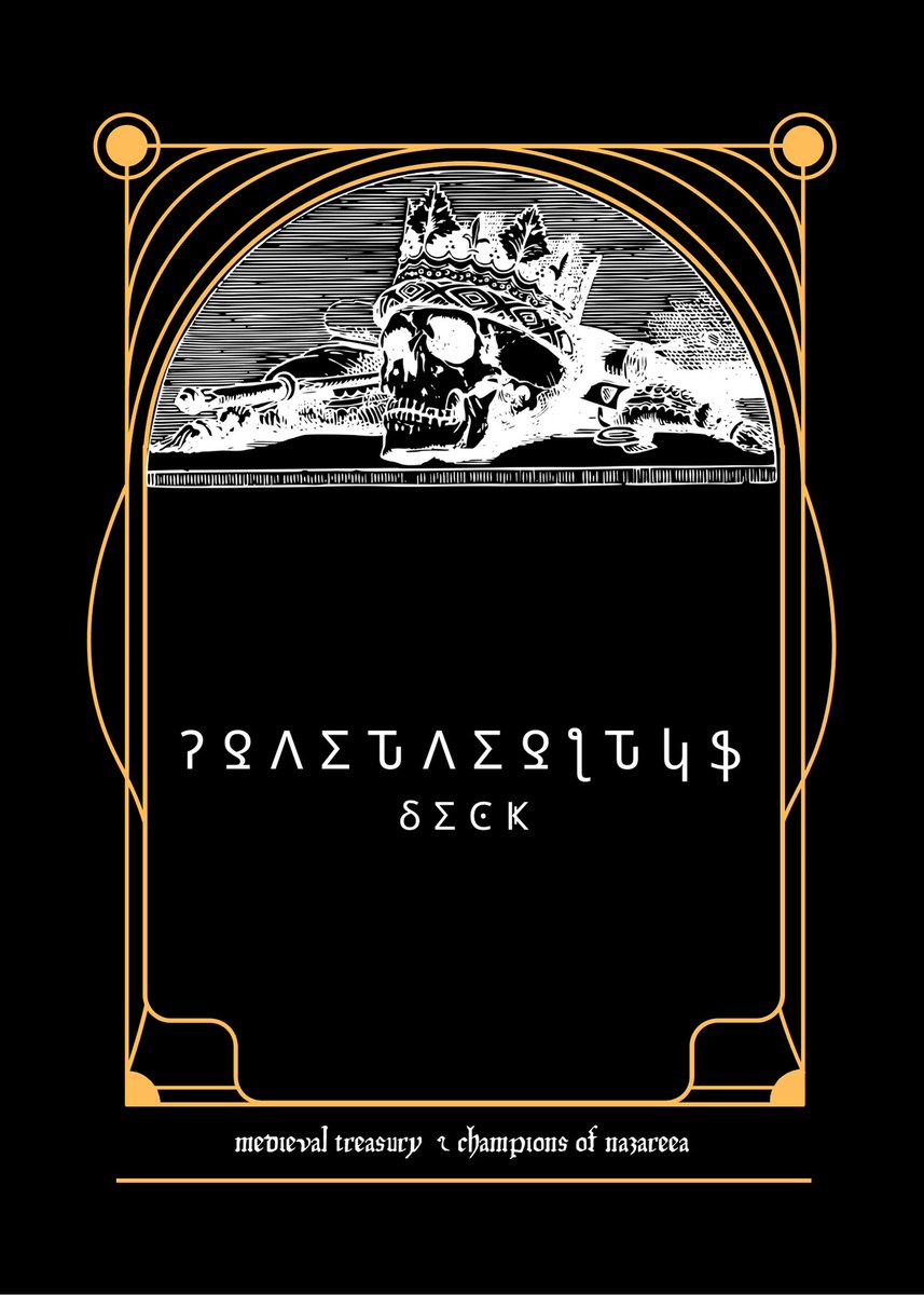 treasury_nft's tweet photo. We've got news, #NFTCommunity !🗞️

The #cardgame we're working on has entered playtesting👐🎴!

And soon enough ⏳ we'll be giving you a sneak peek at the deck 👀 and launch commemorative #NFTs 🎉 ! 

Until then, here's the cover #art : https://t.co/tttsnd1lMJ