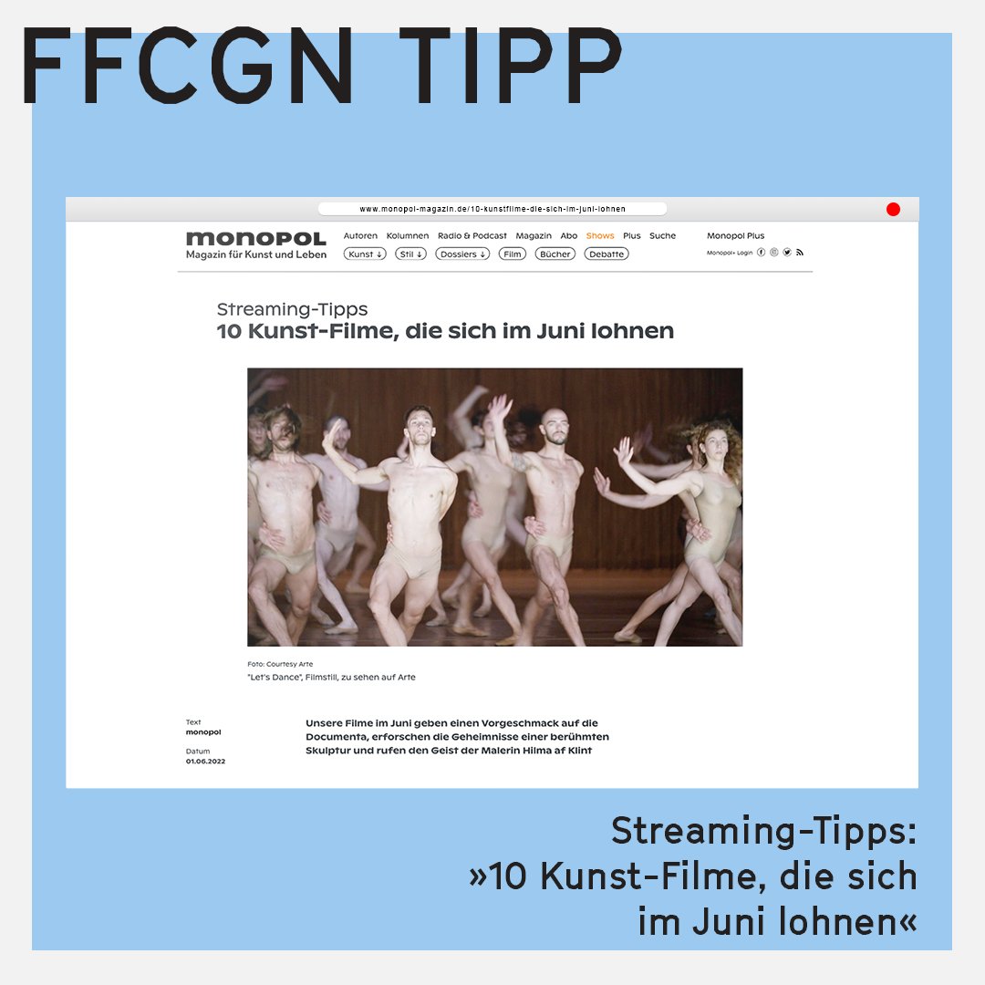 🔴 Das @monopolmagazin empfiehlt »12 Kunstfilme, die sich im Juni lohnen«. Die Empfehlungen der Redaktion stehen diesen Monat ganz im Zeichen der documenta, dem weltweit bedeutendsten Kunstfestival. 👀 monopol-magazin.de/10-kunst-filme…