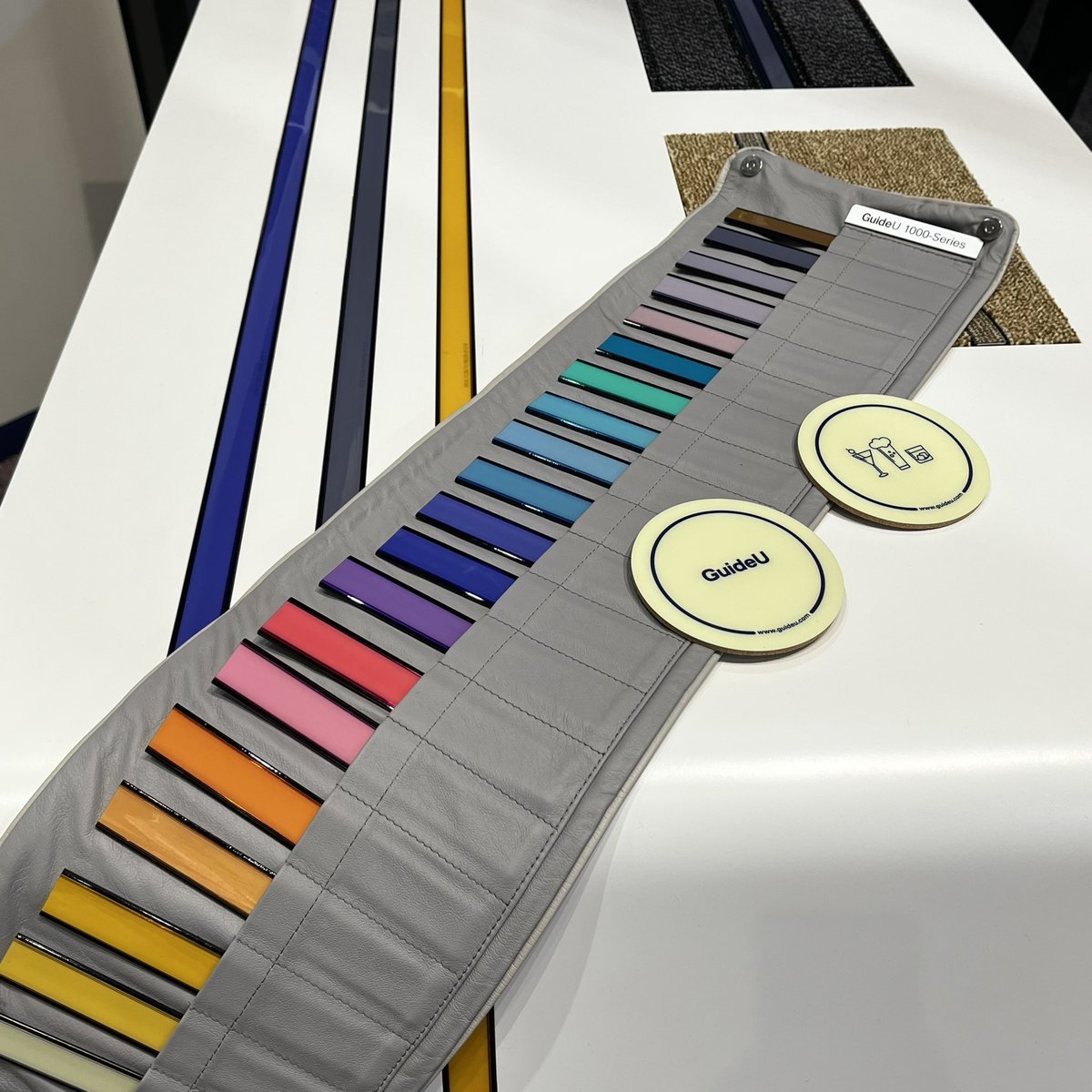 LHTechnik's tweet photo. Make sure you don’t miss to take a closer look at the possible variaties of #GuideU floor path markings at booth #6B80.

#AIX2022 #avmro #mroexperts #keepyouflying https://t.co/tBsOb48Cmu
