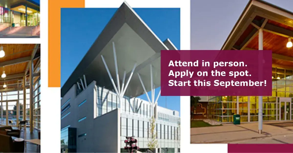 The Program Information Event is happening today from 4 – 7:30 pm at the Fennell Campus! Get a chance to explore the campus, win prizes, talk to staff, and apply on the spot!  

Drop in or register now for a chance to win! bit.ly/3NGNXEE