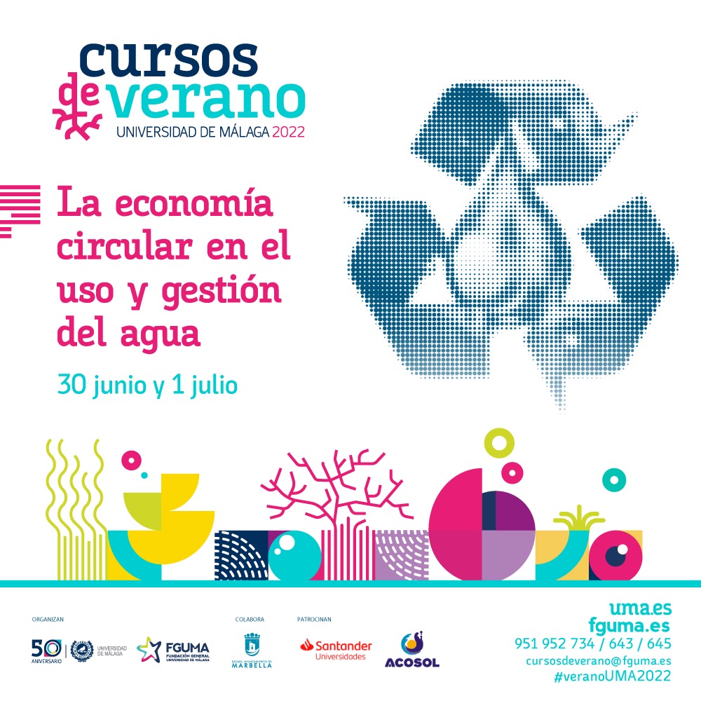 Recuerda que ya están abiertas las inscripciones para los Cursos de Verano de la <a href="/fguma/">Fundación General UMA #FGUMAcontigo</a> 
No te pierdas este 30 de junio y 1ro de julio "La economía circular en el uso y gestión del agua" 💧
Matricúlate aquí gratuitamente: fguma.es/cursos-verano/