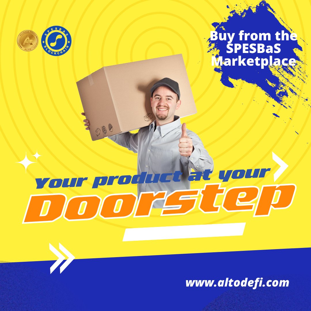 Manufactures, Buy, Sell and offer Logistics Services and enjoy the SPESBaS dApp Technology
#TeamALTO
#ALLIANCETOKEN
#SPESBaS