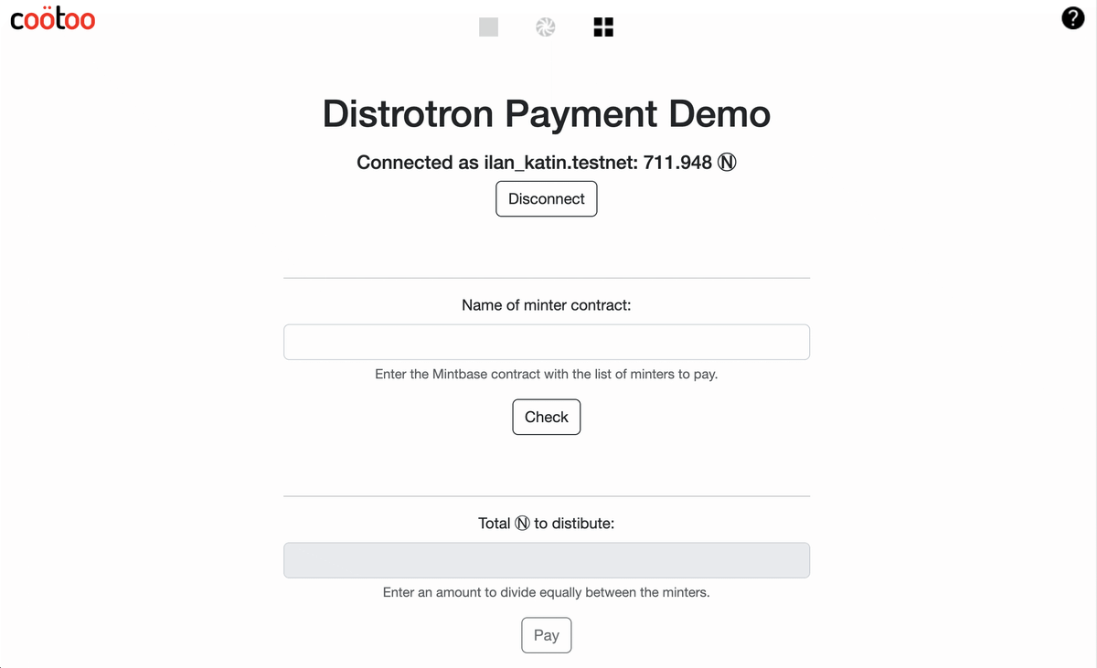 StatelessDAO's tweet photo. The coötoo distotron in its early testing state(lessness) phase. On the testnet it does exactly what we intend it to do as its namesake implies: distribute funds to the #DAO and all minters (i.e. artists) all using @NEARProtocol. #coop #NEARnft #opensource #NEARdao https://t.co/sM7oLVjPH1