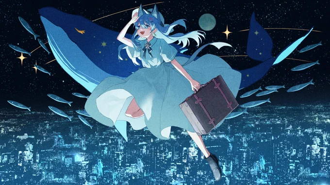 水瀬凪さんのカバー楽曲「エメラルドシティ」のイラストを担当しました!めっちゃ素敵な動画に仕上げて頂けました!お歌も本当に素晴らしかったです🐋

動画本編ではもう1バージョンの絵もあります!ぜひぜひお楽しみください～

#水瀬凪バースデー爆誕祭2022

https://t.co/15yrdXaXxT 