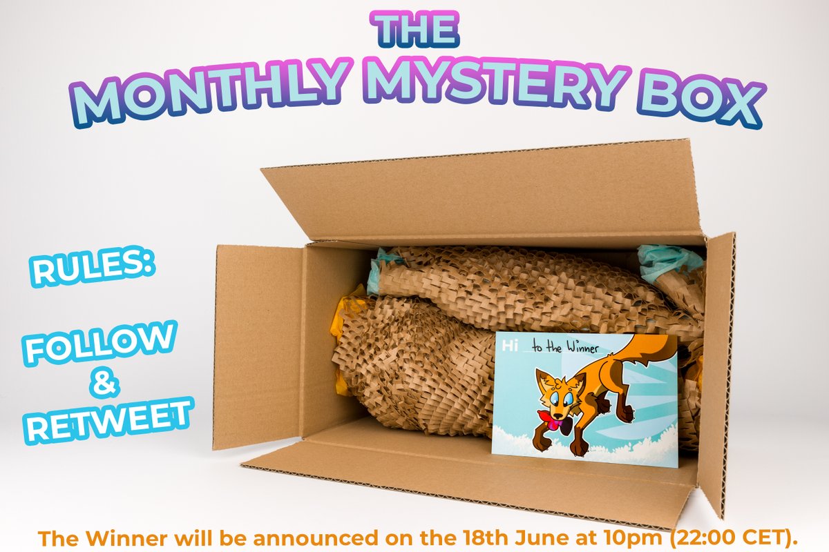 🎁Win two toys worth over $200 with our monthly #MysteryBox  🎁
#NaughtyFoxDE
The winner will be announced on the 18th June at 10pm (22:00 CET).