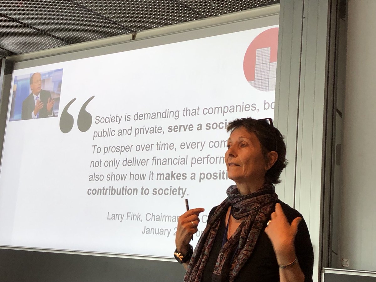 As a society we need to start demandibg that companies make positive contribution to society #xp2022 conference ⁦@JuttaEckstein⁩ #sustainability #agile ⁦<a href="/NitorCreations/">-</a>⁩