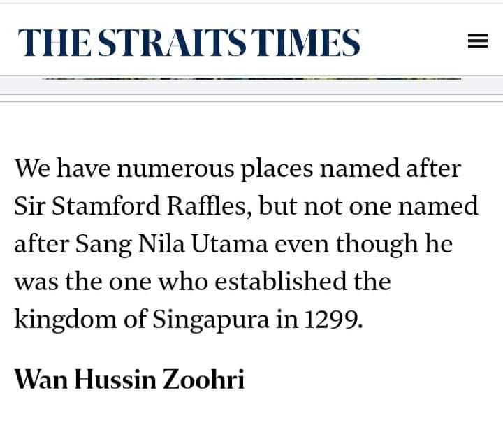 wakeupsg's tweet photo. Wake up from the colonial hangover.

We must always remember that Singapore's history preceded the British "discovering" us. Singapore's rich history predates Raffles arriving on our shores. https://t.co/zokg5AiKFQ