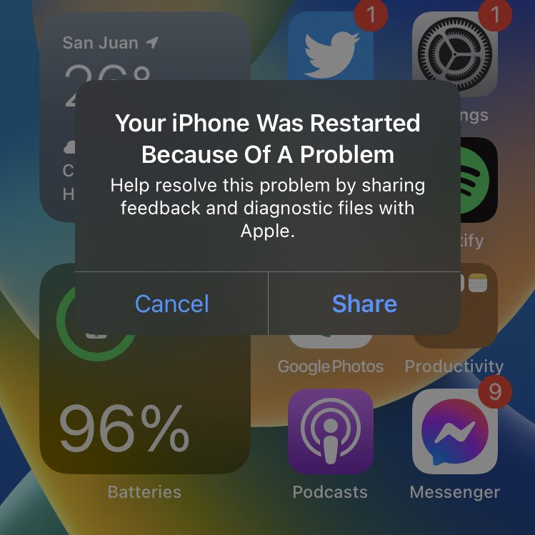iilarrym's tweet image. Twice in 15 minutes #iOS16 #iOS16beta1
