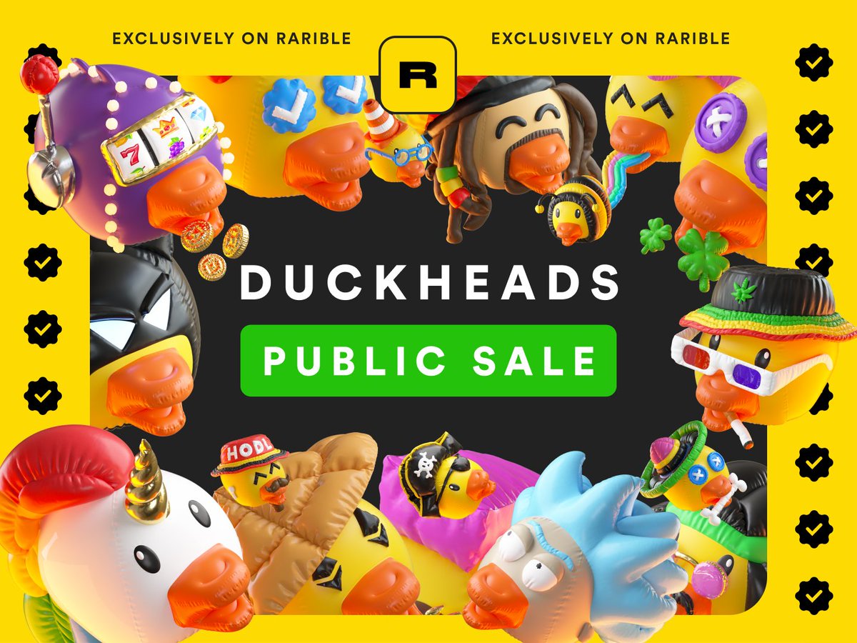 krenskiy's tweet photo. DUCKHEADS drop is Alive!

🔥 68 heads already published!

⏰ 7 auctions have been started for Epic and Universe heads!

✅ Supported by Rarible!

Go and take your Duckhead today! 🥳

#nft #nftcollection #nftdrop #nftcolelctor #nftarist #nftcommunity https://t.co/PQnRFoSVTf