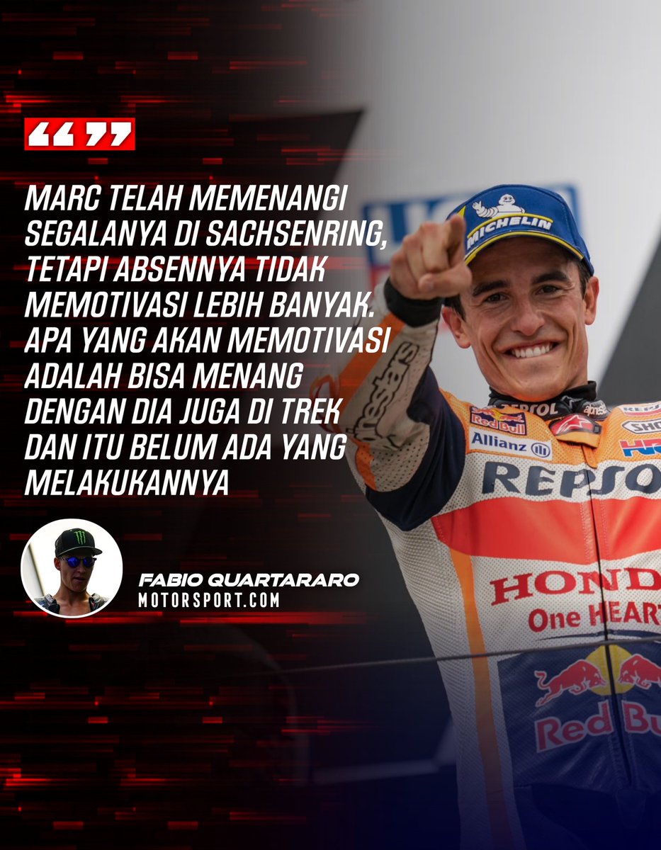 Pertarungan langsung!
Belum ada yang menang melawan Marc Marquez di Sachsenring