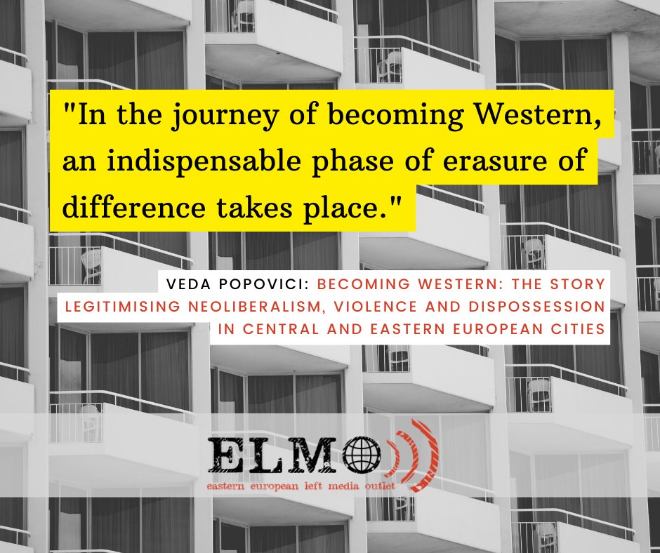 elmo_left's tweet photo. In the first part our series about #CEE #housing movements and #neoliberal transformations, @veda_popovici talks about the #Westernising paradigm of CEE cities that produces consent to violent and high impact changes in the region.
Read it in 7 languages: https://t.co/RaaVJKER4U https://t.co/PEU1xwePtt