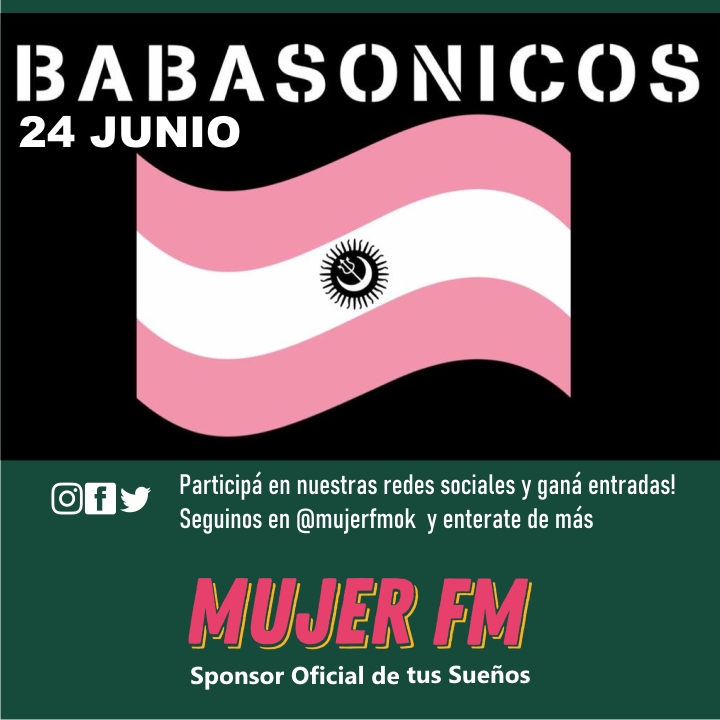 MUJERFMok's tweet photo. Vivi otro gran Show junto a Mujer FM!
Babasonicos!
24/04 Movistar Arena.
Las entradas están agotadas, pero en la radio tenemos tus tickets!
Para participar:
-Seguinos
-Dale like
-Comentá con las últimas cifras de tu dni y tu ciudad
- Etiquetá y ya!
Sorteo 21/06.
 @popartmusicarg https://t.co/FV8hMI3F7Q