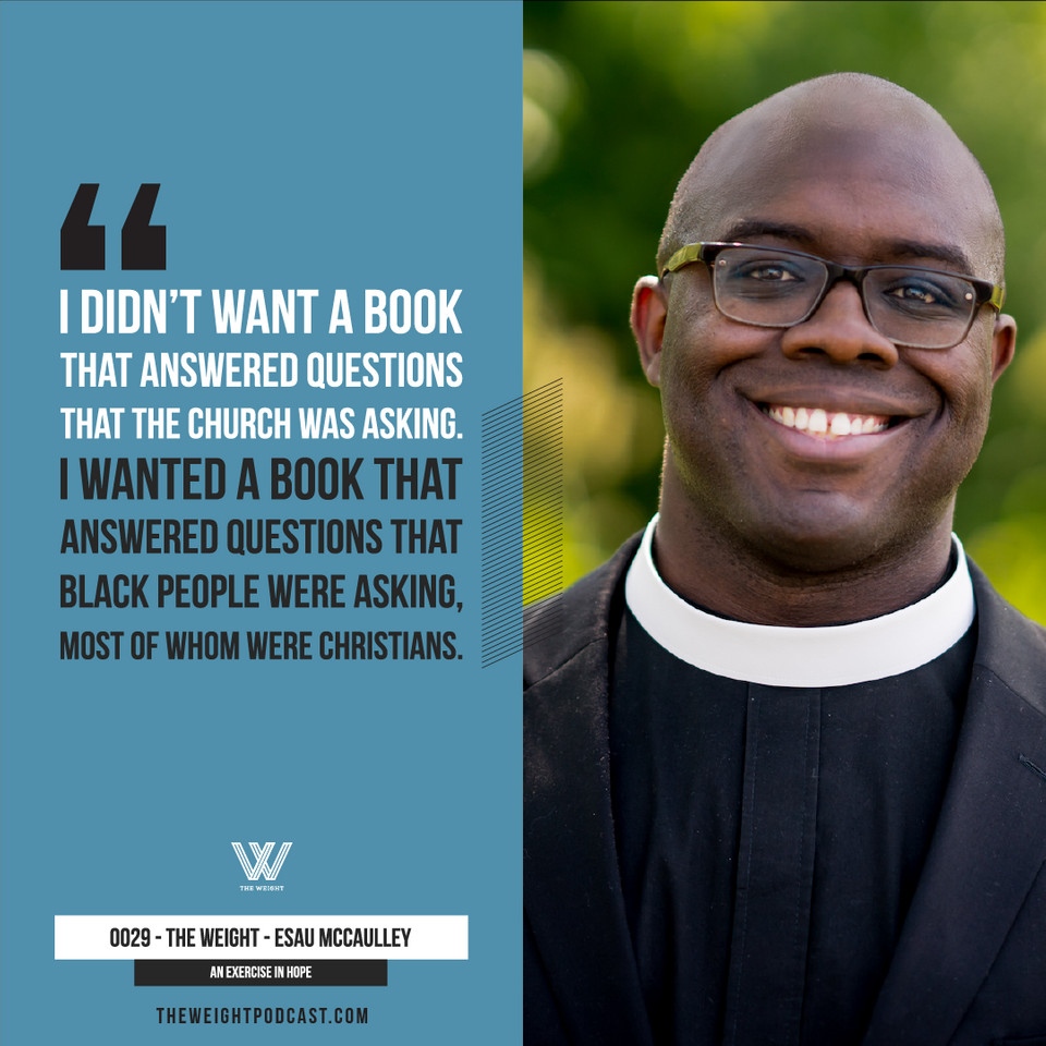 TheWeight_Pod's tweet photo. Through his book "Reading While Black," @esaumccaulley invites us into a deeper understanding of Christian hope through the experience of Black people of faith. He joins us to talk about this and more on The Weight.โ
โ
๐๏ธ: Link in bioโ
โ
#theweightpod #readingwhileblack https://t.co/SbSAwDs03O