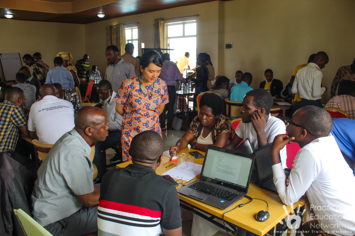 PEN_ed's tweet photo. A throwback to our hands-on science teacher training in #Rwanda. It was a great experience as we joined the @AIMS_Next team to train nearly 200 #teachers using 24 hands-on science activities while working cross-culturally.

#LocalMaterials 
#HandsOnMindsUp 
#STEM https://t.co/dniBHZMsh1