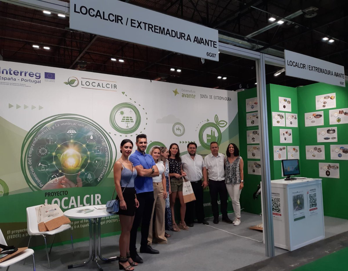 ♻️ Colaboramos en la Feria Internacional de la Recuperación y el Reciclado dando a conocer el proyecto <a href="/localcir/">localcir</a> y acompañando a empresas extremeñas para apoyarlas en su proceso de acceso al mercado❗️ 🚀

😃 Nos vemos en el pabellón 6 de <a href="/IFEMA/">IFEMA MADRID</a>, en nuestro stand 6G07 🙌

<a href="/poctep/">Interreg España-Portugal</a>