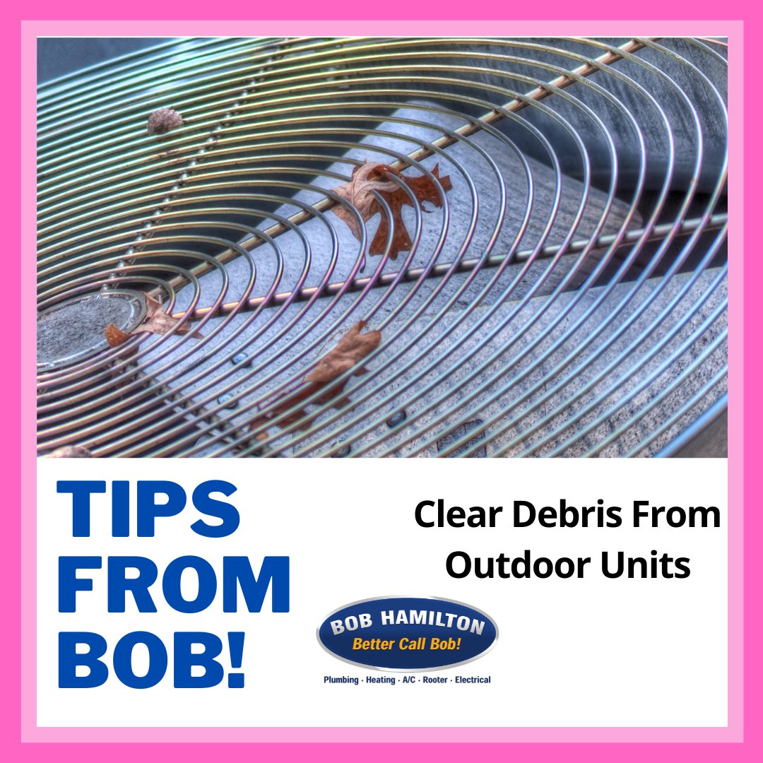 BobHamiltonPLB's tweet photo. Sorry, we missed you last week with our #TuesdayTip! Here's a really simple one: check your outdoor unit and clear leaves and debris from the fan and coil. And if it's really dirty, treat yourself to an AC tune-up. We're running specials NOW! https://t.co/OIicB7eXho #TuesdayTips https://t.co/YhiufneZPj