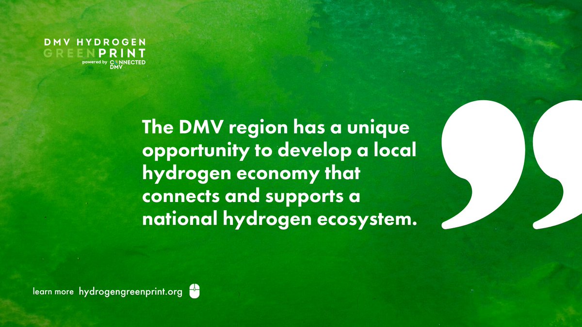 ConnectedDMV's tweet photo. We're live this morning with the DMV Hydrogen Greenprint &amp; we can't wait for you to take a look: https://t.co/64DCv2HEYR https://t.co/E35ux80Ww0