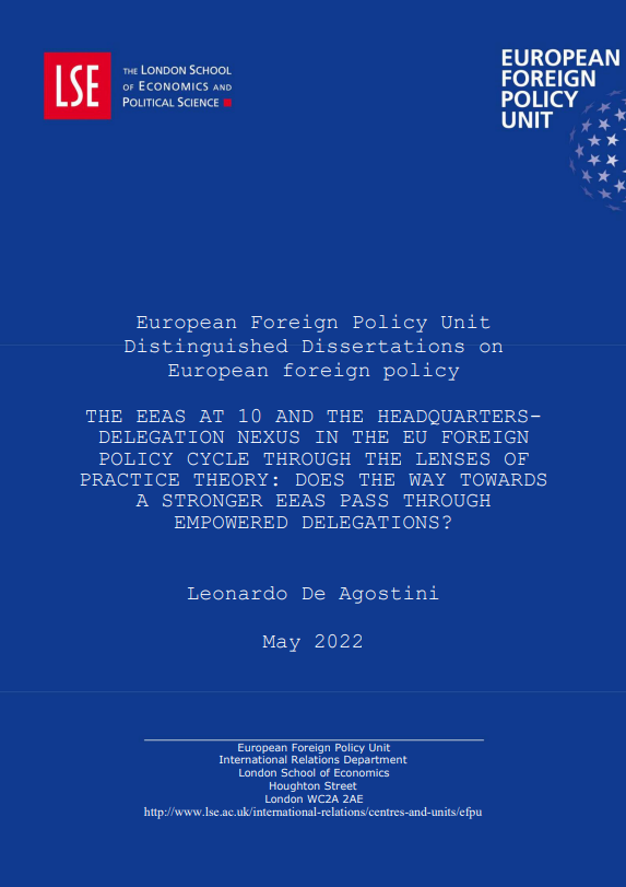 LeoDeAgo's tweet photo. I’m delighted to finally share my Master’s Dissertation, published in the ‘Distinguished Dissertations on European Foreign policy’ by the European Foreign Policy Unit at the @LSEIRDept (1/8) https://t.co/2XhGpkTciT