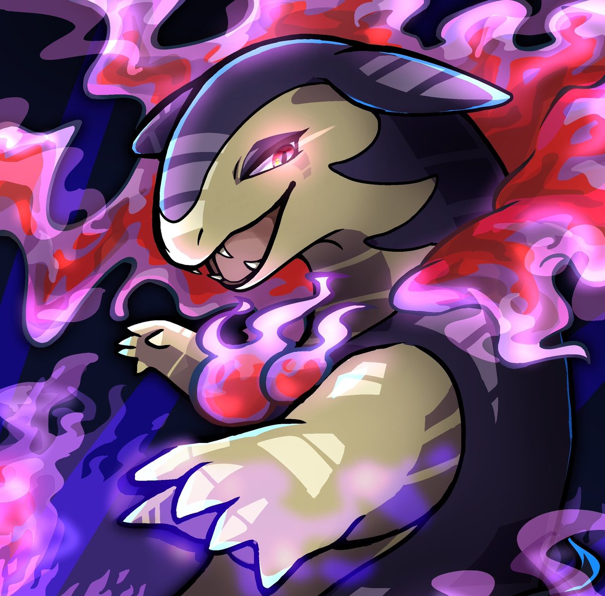 pokemon (creature) no humans open mouth claws standing fangs colored sclera  illustration images