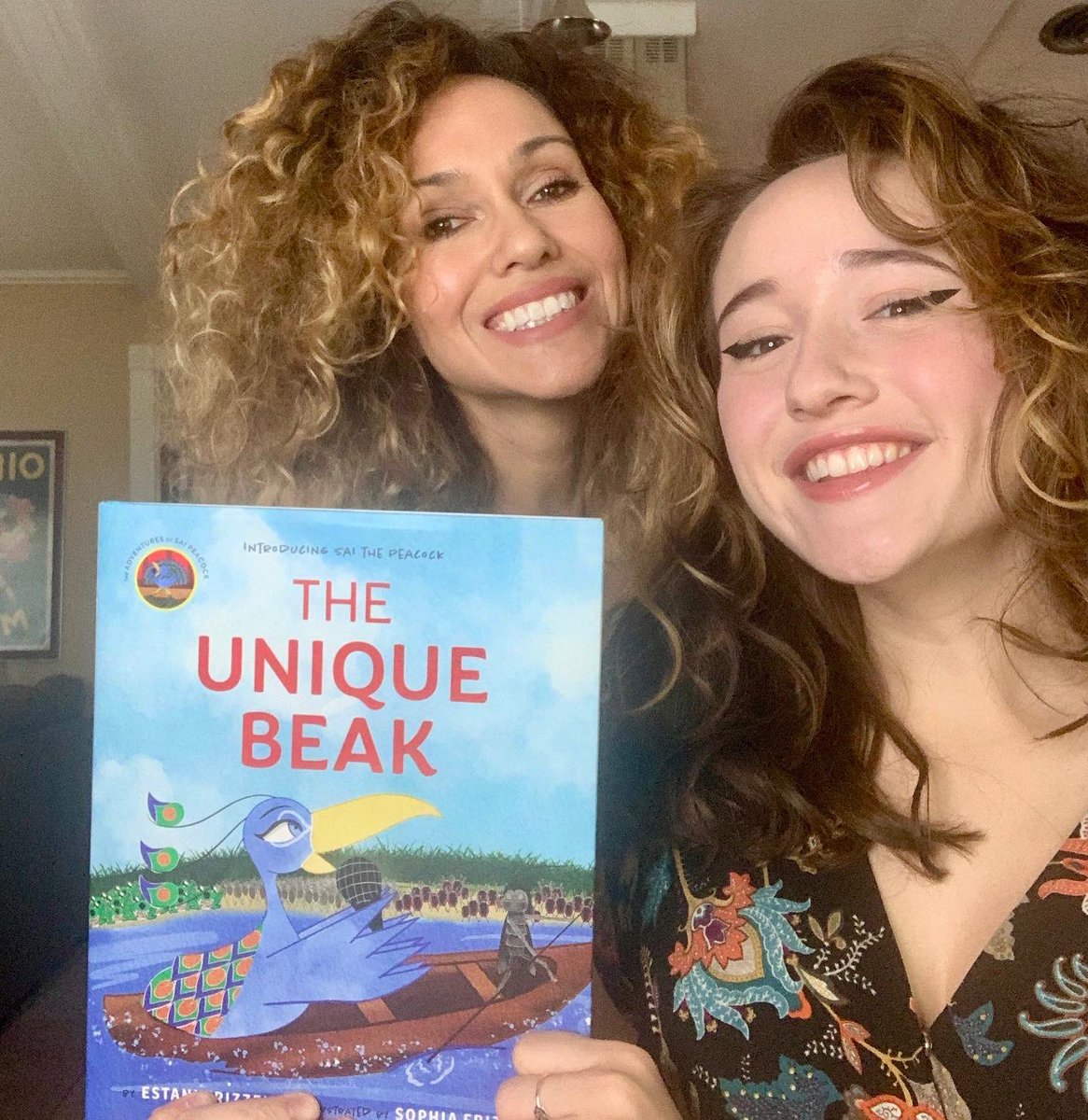 estani's tweet image. Dream team! I’m the author, my daughter is the illustrator of our first children’s book! Introducing Sai the Peacock: The Unique Beak, 09/13/22!! #ChildrensBooks #dreamteam #momdaughter #author #illustrator