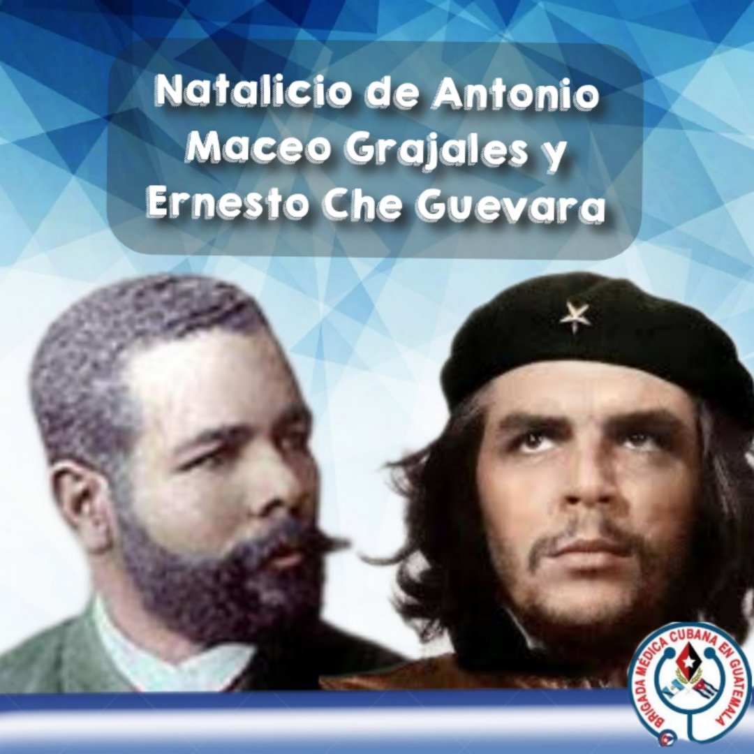 RamnRod69326695's tweet photo. Los cooperantes de la misión médica cubana, decimos Presente, en el natalicio de dos grandes de nuestra historia, ejemplo de internacionalismo. #CubaViveEnSuHistoria 
#CubaPorLaVida 
@PaloVerdeCDI 
@cubacooperaMIR https://t.co/EEfI3egEgd