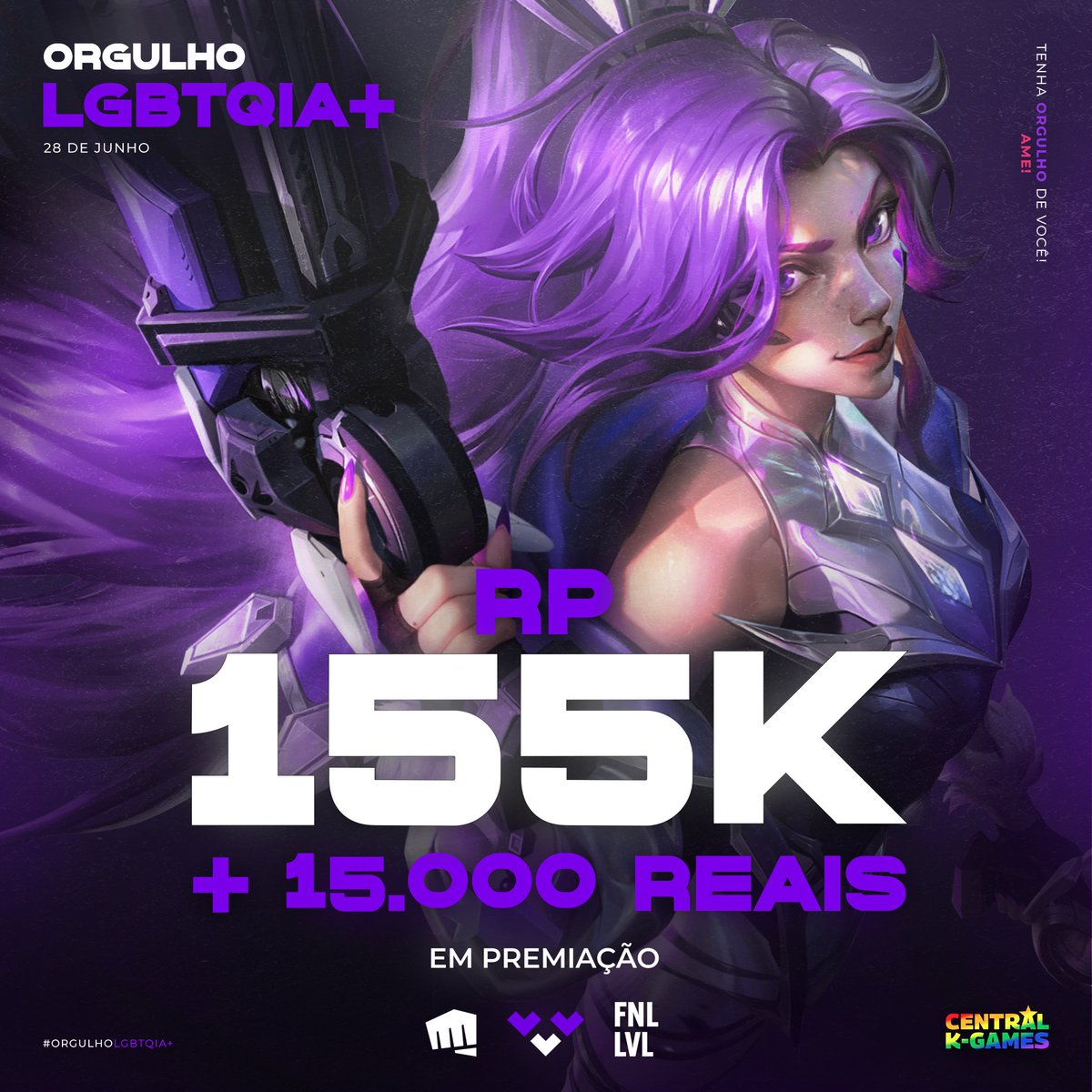🤩Olha só a premiação do torneio LGBTQIAP+!!!💰

💖Vem participar desse evento incrível!

📌Link: bit.ly/3Hmai7W

#LeagueOfLegends #LGBT